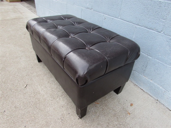 UPHOLSTERED STORAGE OTTOMAN