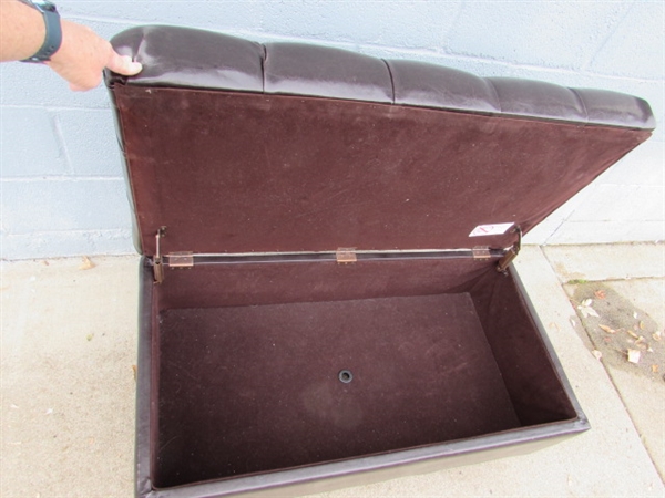 UPHOLSTERED STORAGE OTTOMAN