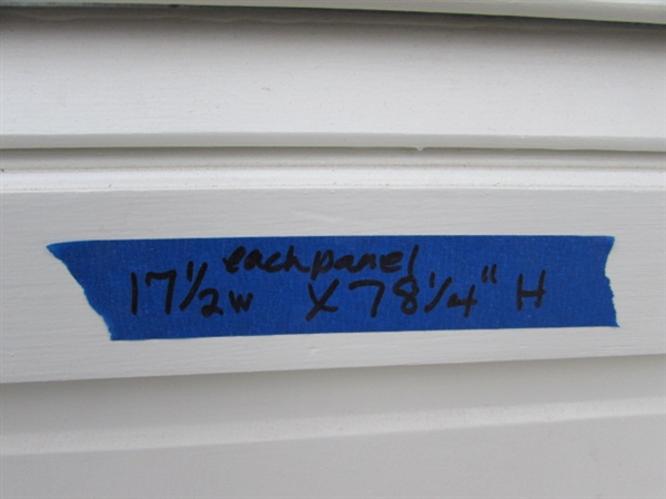 PAIR OF SHUTTER STYLE CLOSET DOORS