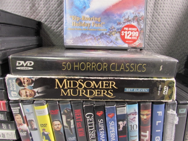 LARGE ASSORTMENT OF DVD MOVIES