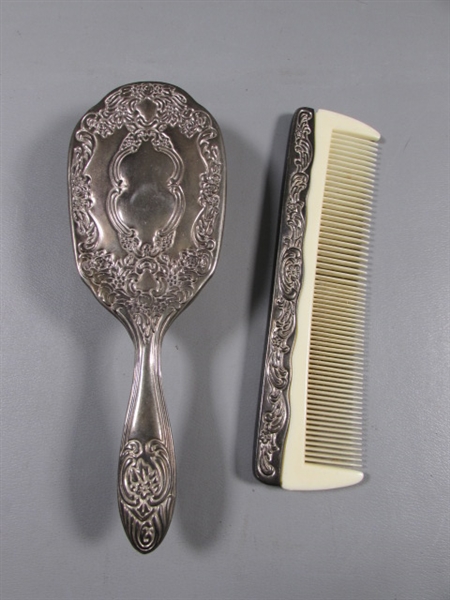 ANTIQUE SP? DRESSER ITEMS