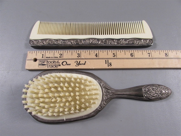ANTIQUE SP? DRESSER ITEMS