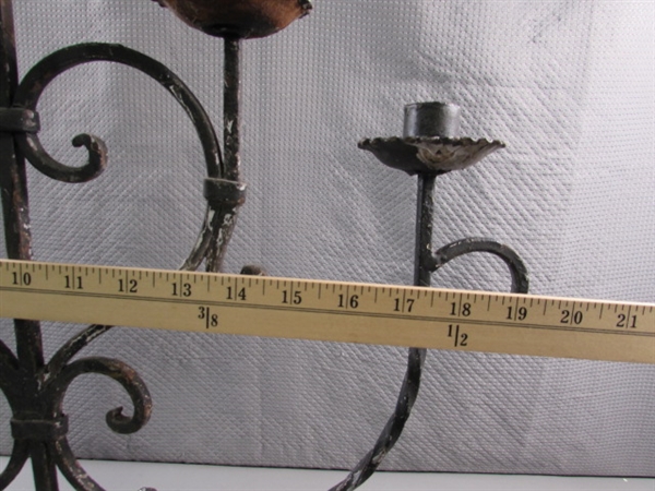VINTAGE WROUGHT IRON CANDELABRAS