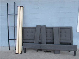 UPHOLSTERED KING BED FRAME