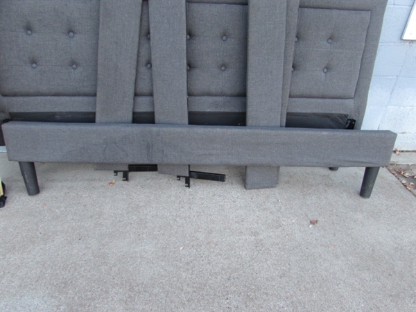 UPHOLSTERED KING BED FRAME