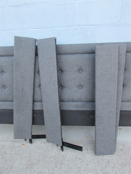 UPHOLSTERED KING BED FRAME