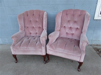 PAIR OF WINGBACK CHAIRS