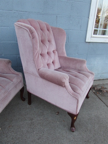 PAIR OF WINGBACK CHAIRS