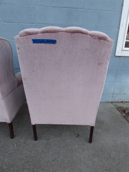 PAIR OF WINGBACK CHAIRS