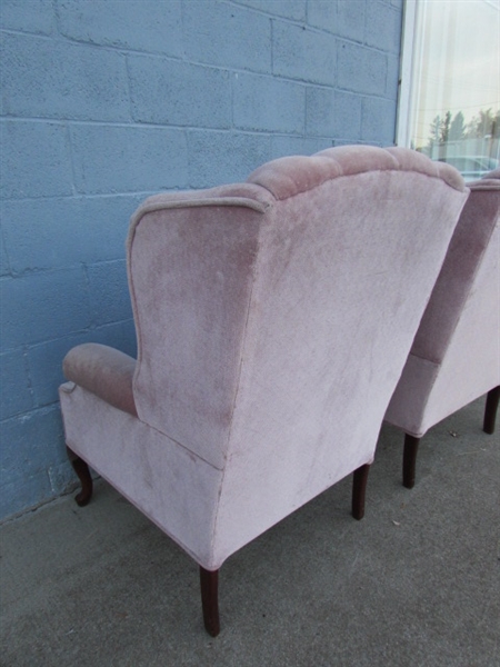PAIR OF WINGBACK CHAIRS