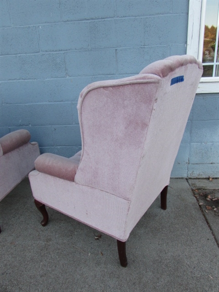 PAIR OF WINGBACK CHAIRS