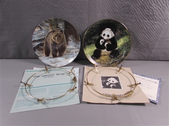 GRIZZLY & PANDA BEAR COLLECTORS PLATES