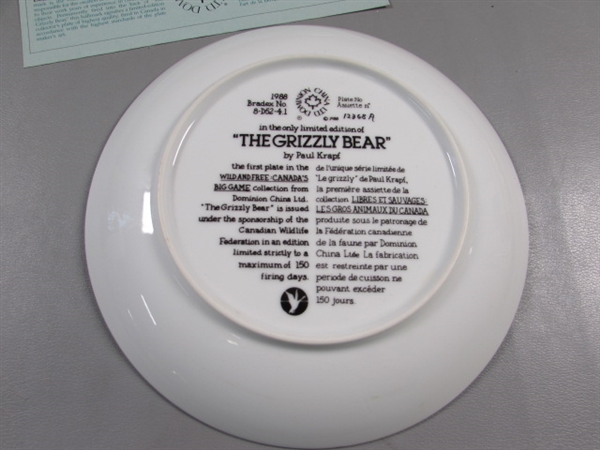 GRIZZLY & PANDA BEAR COLLECTORS PLATES