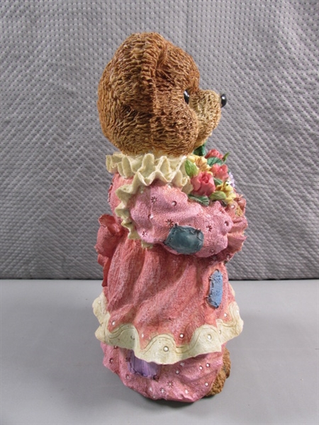 RESIN STANDING BOY & GIRL TEDDY BEAR BANKS