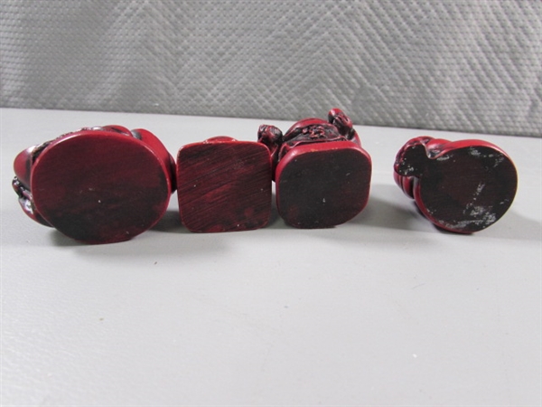 SMALL CINNABAR? HAPPY BUDDHAS