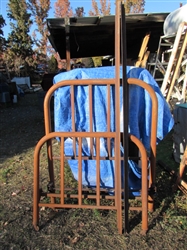 RUSTY, RUSTIC METAL TWIN BED FRAME