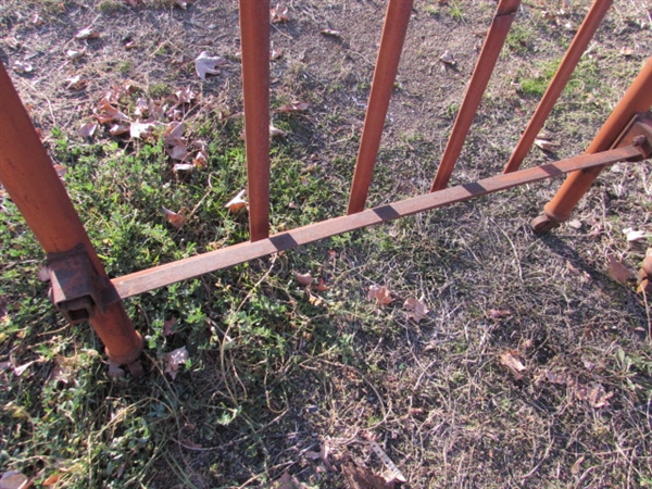 RUSTY, RUSTIC METAL TWIN BED FRAME