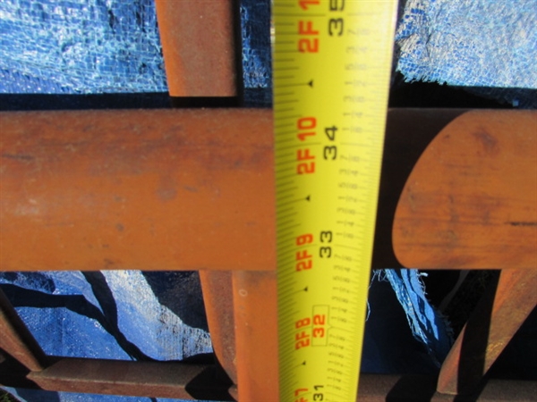 RUSTY, RUSTIC METAL TWIN BED FRAME