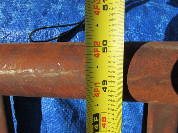 RUSTY, RUSTIC METAL TWIN BED FRAME