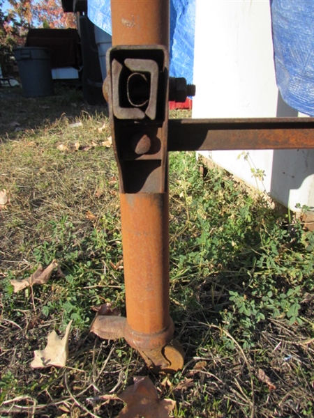 RUSTY, RUSTIC METAL TWIN BED FRAME