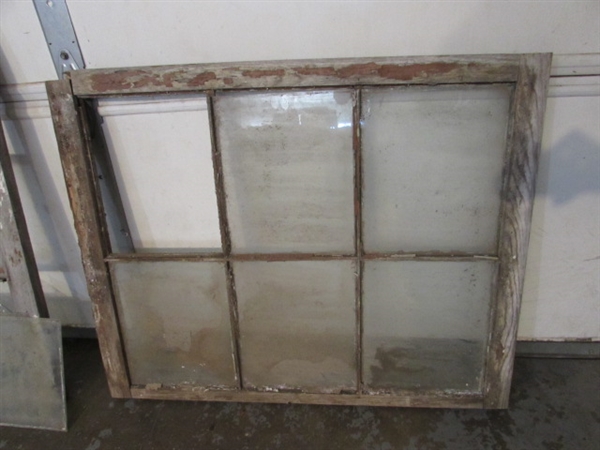PAIR OF 6-PANE ANTIQUE WINDOWS