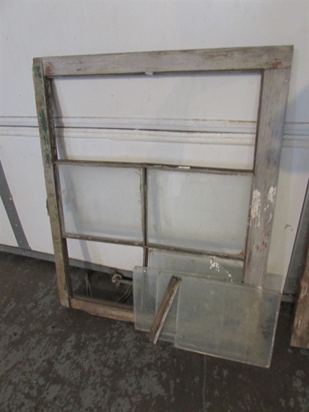 PAIR OF 6-PANE ANTIQUE WINDOWS