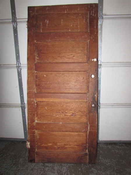 LARGE OVERSIZED ANTIQUE SOLID WOOD DOOR