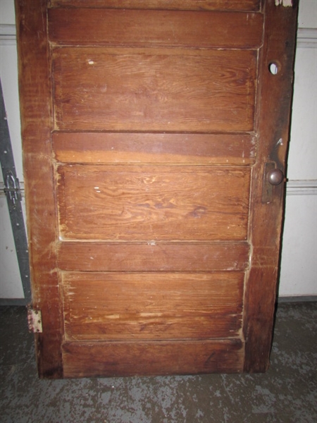 LARGE OVERSIZED ANTIQUE SOLID WOOD DOOR