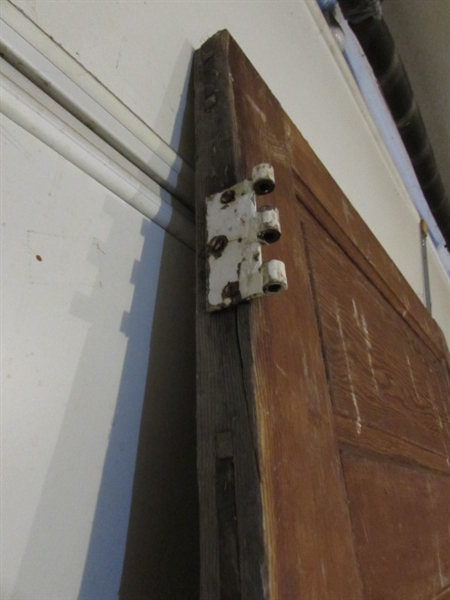 LARGE OVERSIZED ANTIQUE SOLID WOOD DOOR