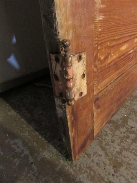 LARGE OVERSIZED ANTIQUE SOLID WOOD DOOR
