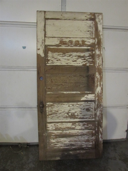 LARGE OVERSIZED ANTIQUE SOLID WOOD DOOR