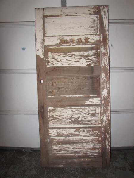 LARGE OVERSIZED ANTIQUE SOLID WOOD DOOR