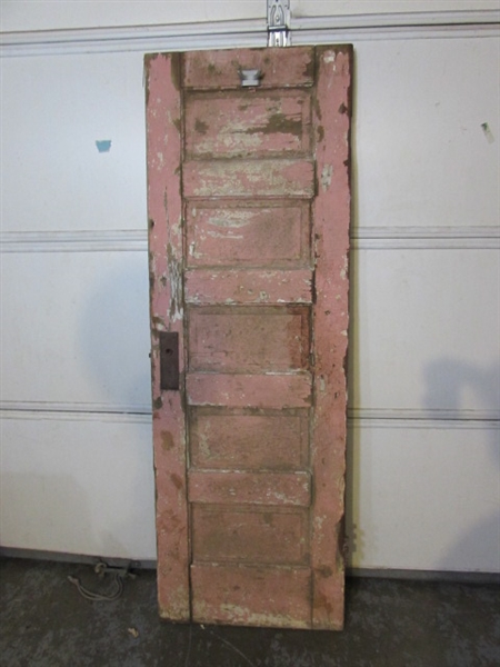 SMALL ANTIQUE BATHROOM SOLID WOOD DOOR
