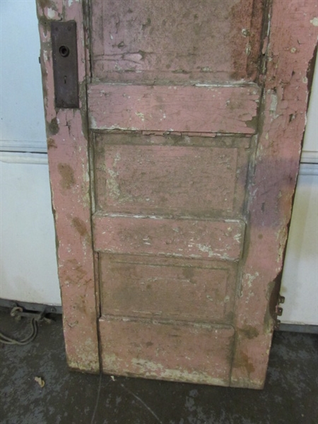 SMALL ANTIQUE BATHROOM SOLID WOOD DOOR