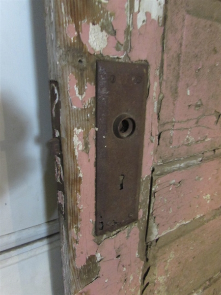 SMALL ANTIQUE BATHROOM SOLID WOOD DOOR