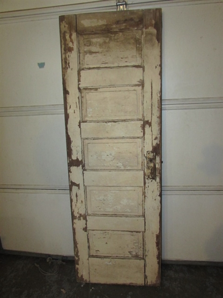 SMALL ANTIQUE BATHROOM SOLID WOOD DOOR