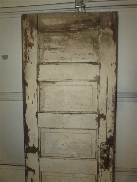 SMALL ANTIQUE BATHROOM SOLID WOOD DOOR