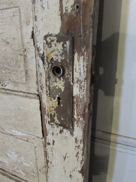 SMALL ANTIQUE BATHROOM SOLID WOOD DOOR