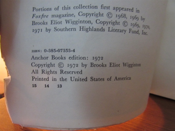 FOXFIRE BOOKS
