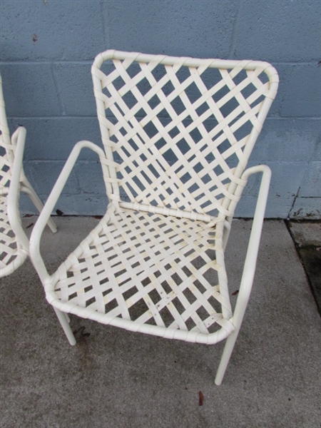 PAIR OF PATIO CHAIRS - METAL FRAME