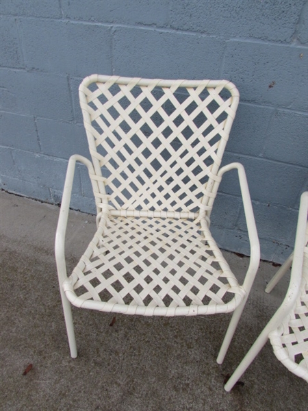 PAIR OF PATIO CHAIRS - METAL FRAME