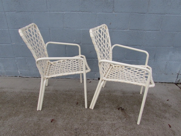 PAIR OF PATIO CHAIRS - METAL FRAME