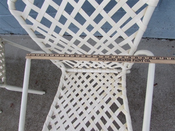 PAIR OF PATIO CHAIRS - METAL FRAME