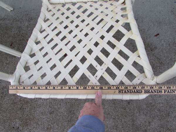 PAIR OF PATIO CHAIRS - METAL FRAME