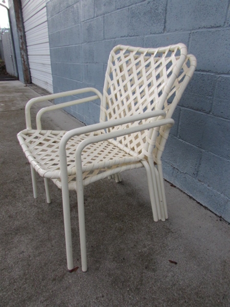 PAIR OF PATIO CHAIRS - METAL FRAME