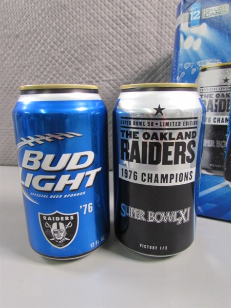 COLLECTIBLE RAIDERS SUPER BOWL LIMITED EDITION 12- PACK CANS