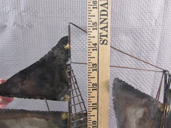 METAL SHIP SCULPTURES