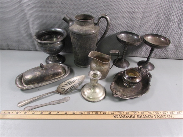 VINTAGE TARNISHED SILVER PLATE COLLECTION