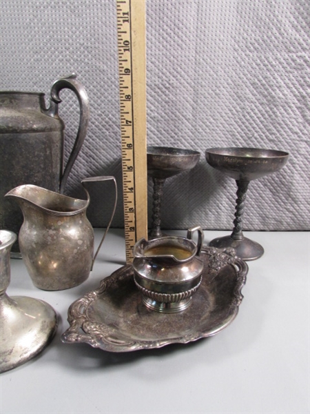 VINTAGE TARNISHED SILVER PLATE COLLECTION