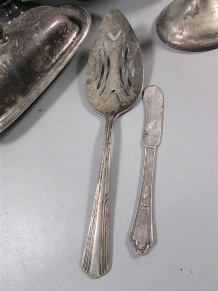VINTAGE TARNISHED SILVER PLATE COLLECTION